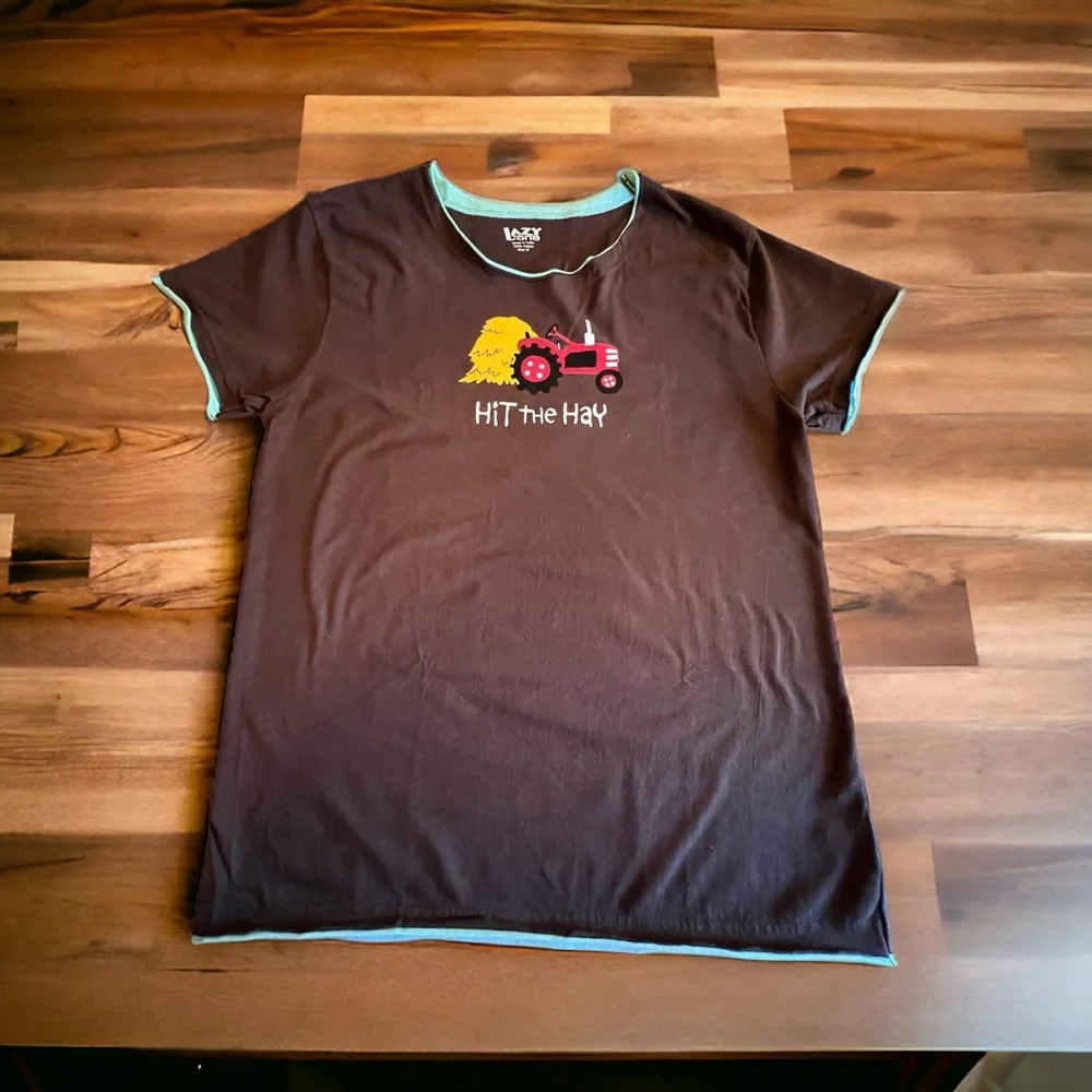 Women’s Pajama Top, Hit The Hay, Size Medium - Picture 2 of 11